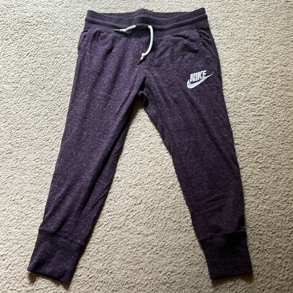 Nike Heather purple capri joggers